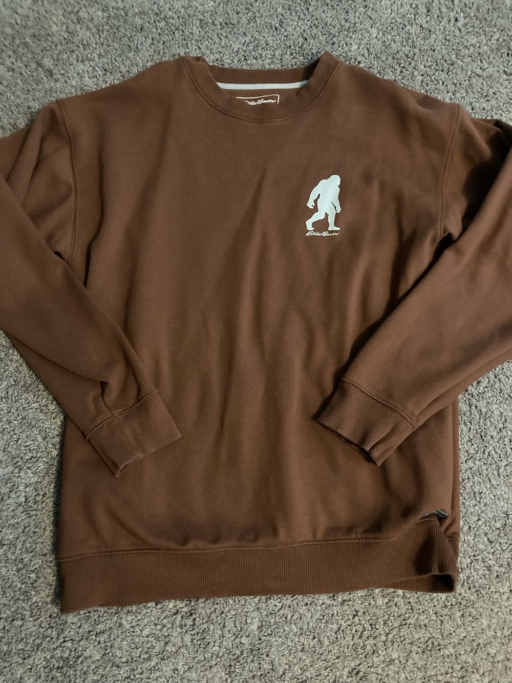 Eddie Bauer Brown Crewneck Sweatshirt with White Logo